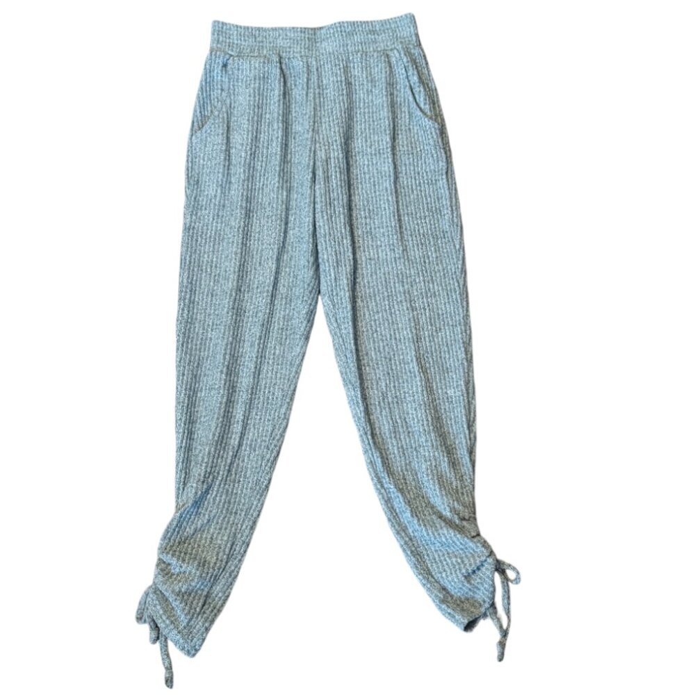 SO Pajama Pants Sleep Pants Waffle Knit Ruched Ankles Women's Size Small